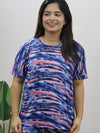 Blue Strips1 PolyCotton Lounge Wear Full Pant - The Maternity Store by Preethiwear
