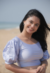 Lilac Puff Sleeve Blouse - The Maternity Store by Preethiwear