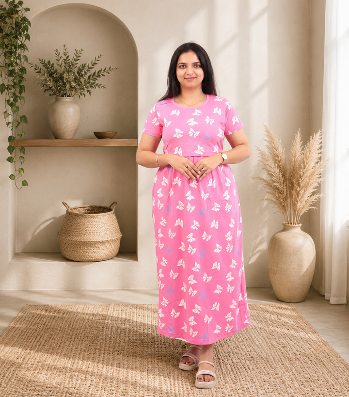 Avena Lightweight Soft Cotton Full Length Maternity Loungewear
