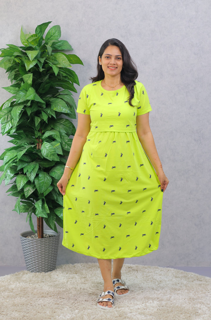Dhanusri SoftCotton Calf Length Maternity Loungewear