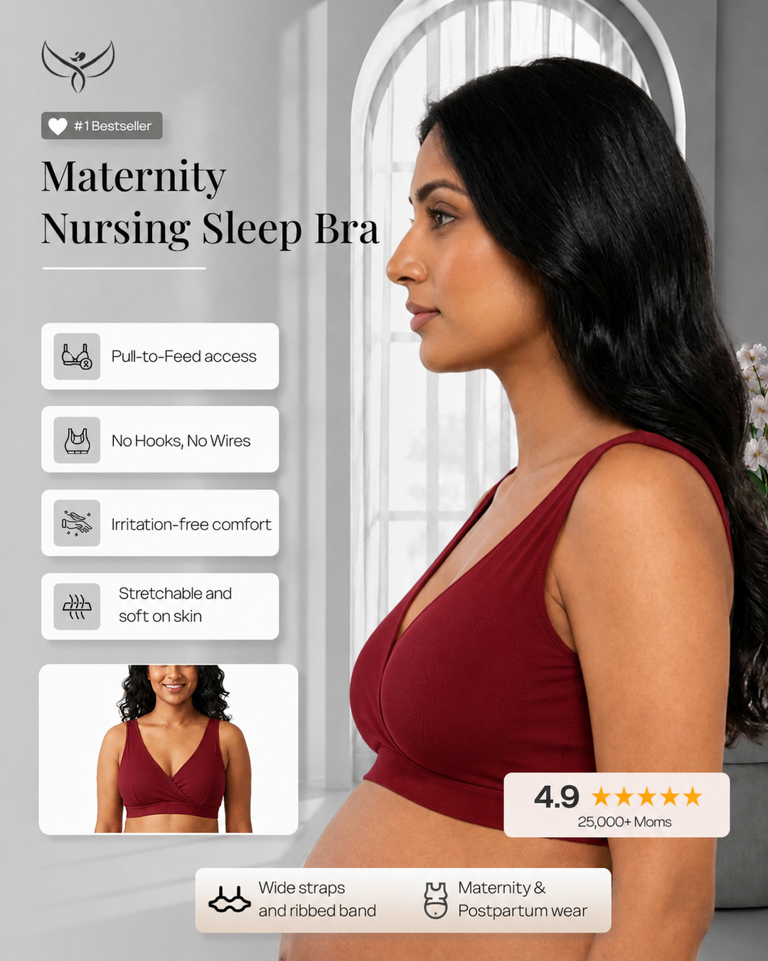 Pull-down Nursing Bra