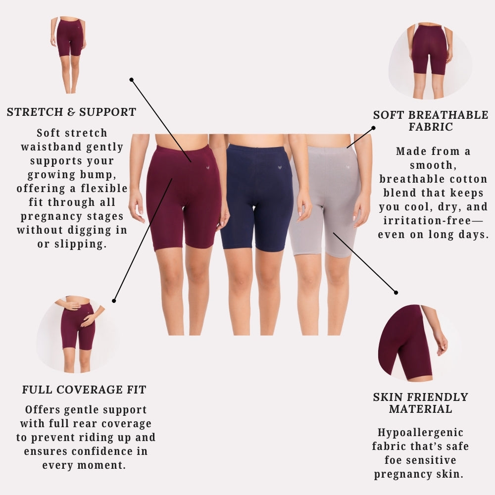 Preethiwear Maternity & Postpartum Tights  Pack of 3