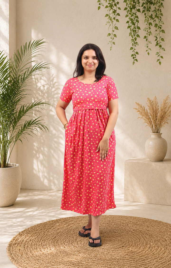 Sreethu SoftCotton Full Length Maternity Loungewear