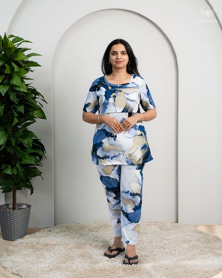 Mano SoftCotton Maternity Top Pant Set