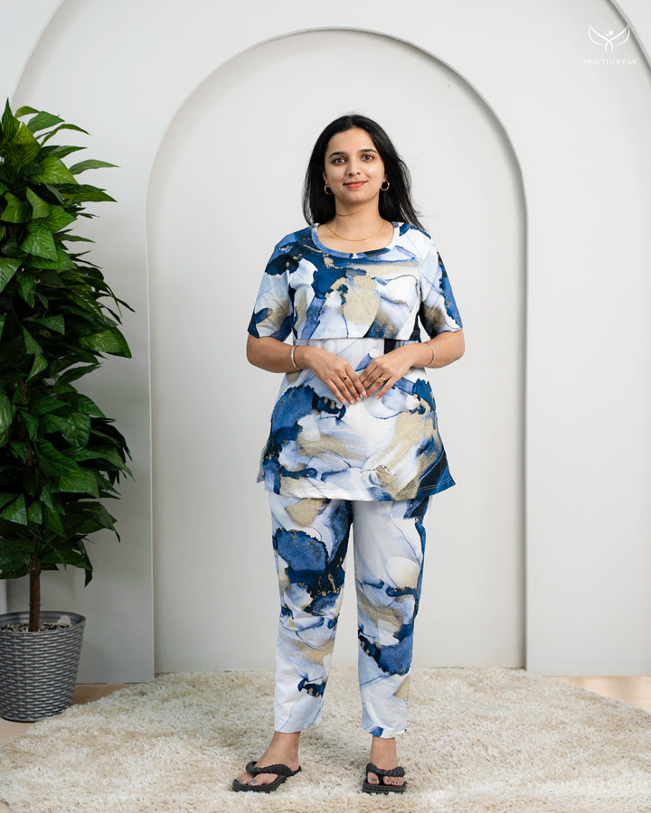 Mano SoftCotton Maternity Top Pant Set