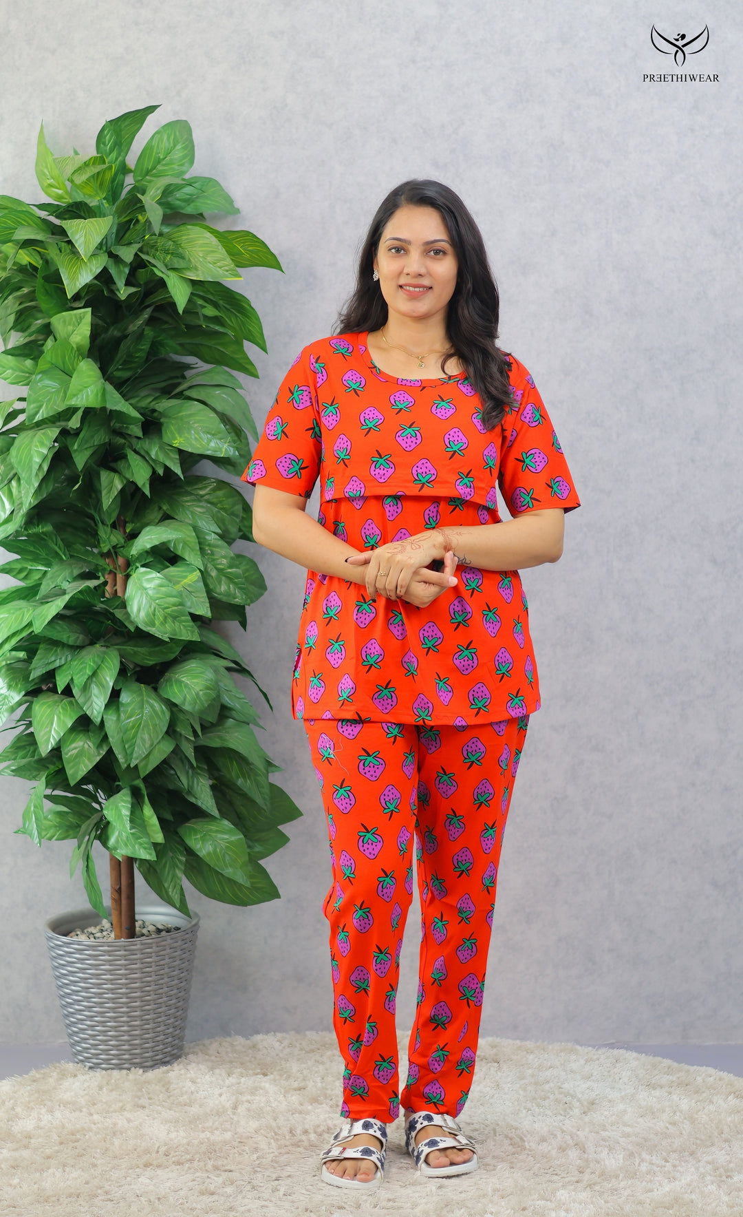 Nivetha1 SoftCotton Maternity Top Pant Set