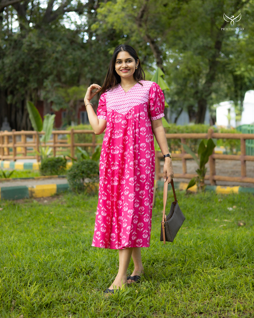 Silviya Maternity Dress with Center Zip  (PREORDER-JULY16)