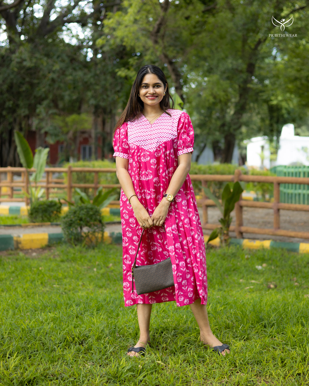 Silviya Maternity Dress with Center Zip  (PREORDER-JULY16)