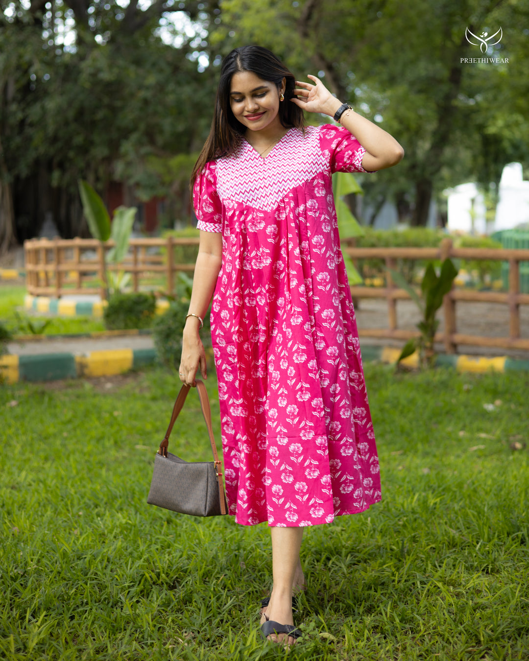 Silviya Maternity Dress with Center Zip  (PREORDER-JULY16)