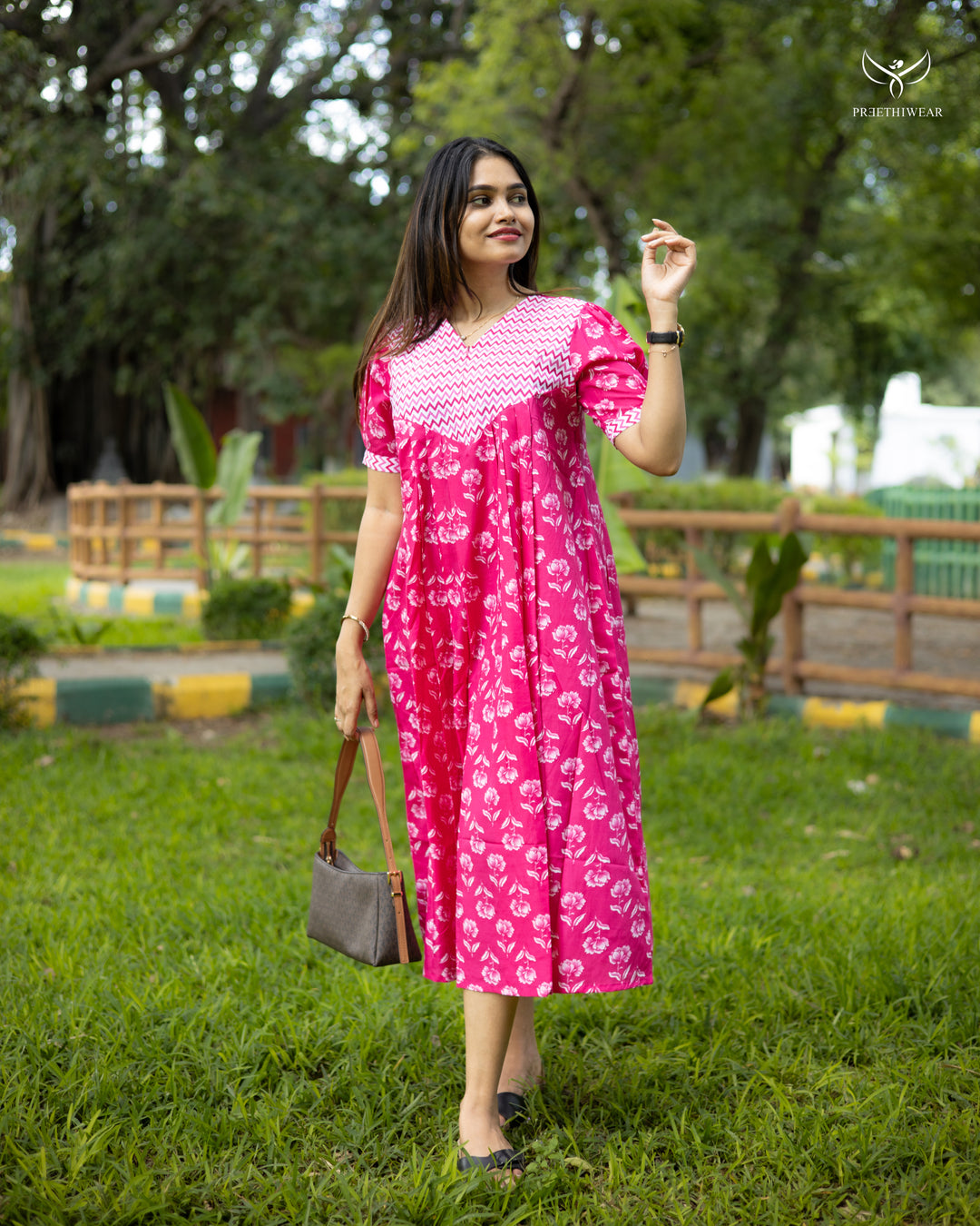 Silviya Maternity Dress with Center Zip  (PREORDER-JULY16)