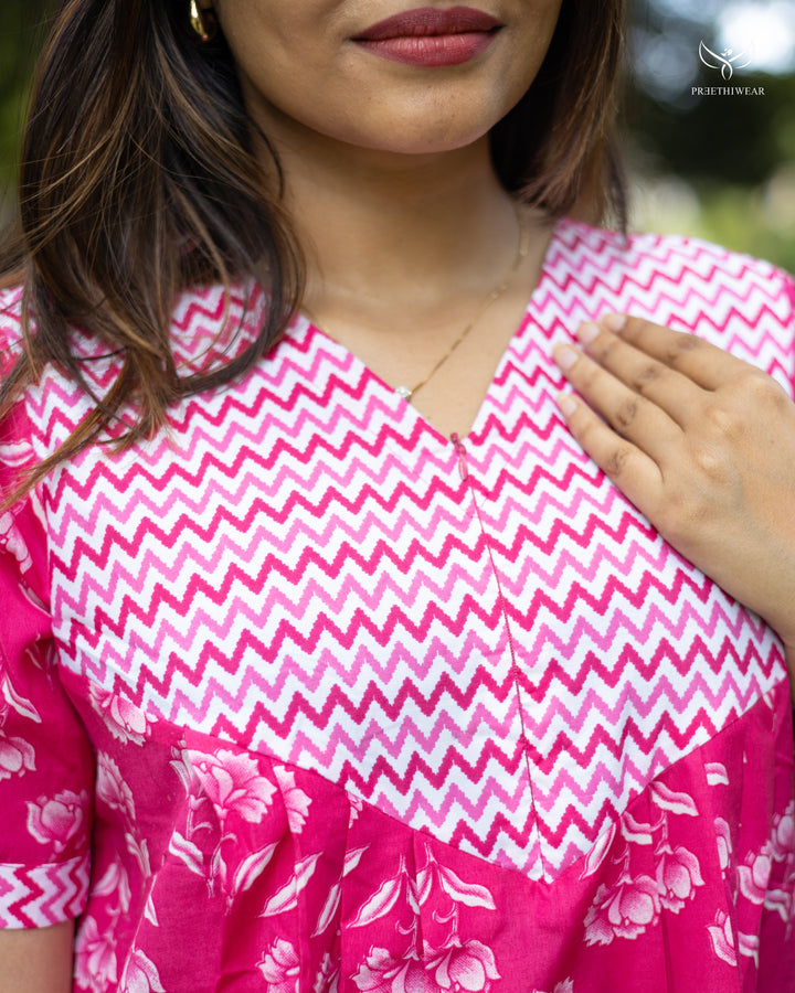 Silviya Maternity Dress with Center Zip  (PREORDER-JULY16)