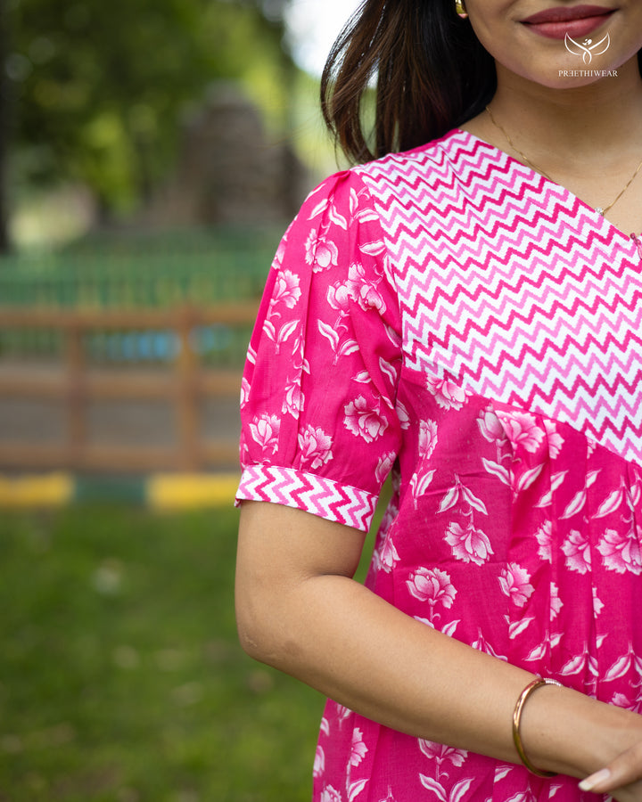 Silviya Maternity Dress with Center Zip  (PREORDER-JULY16)