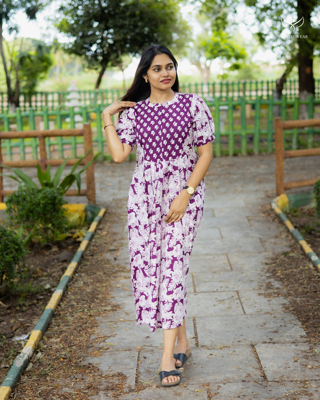 Rishitha Maternity Dress with Center Zip  (PREORDER-JULY16)