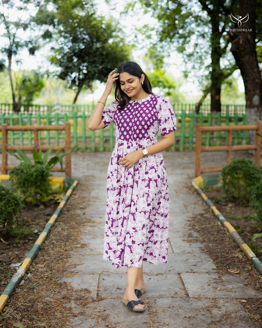 Rishitha Maternity Dress with Center Zip  (PREORDER-JULY16)