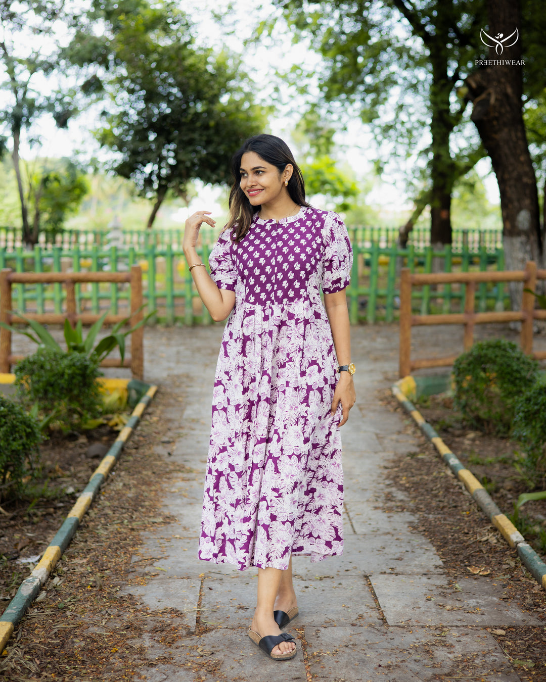 Rishitha Maternity Dress with Center Zip  (PREORDER-JULY16)