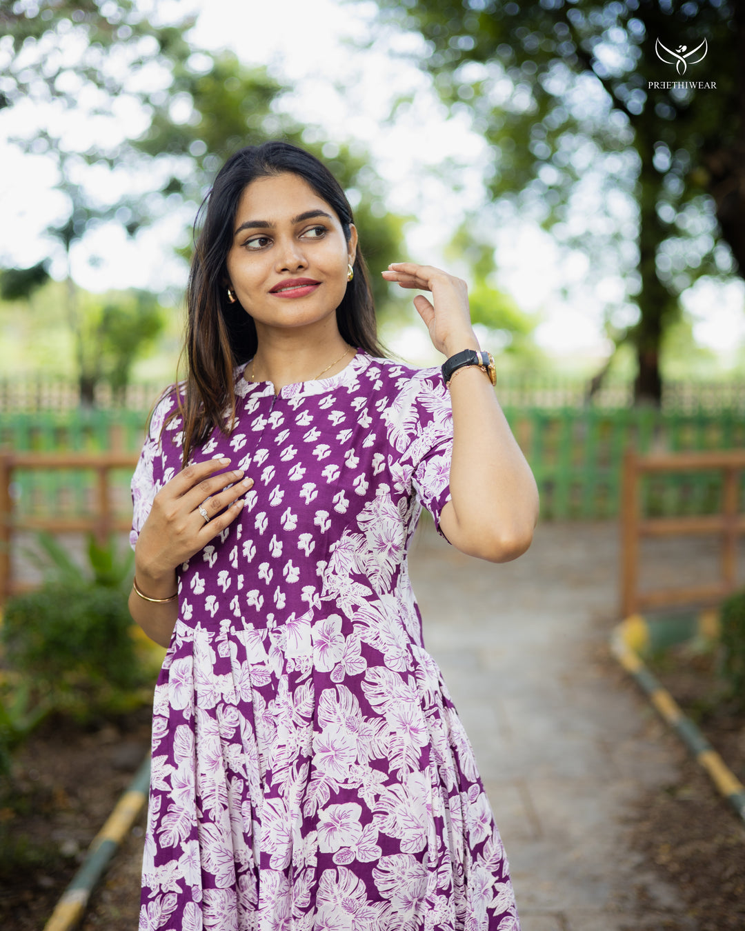 Rishitha Maternity Dress with Center Zip  (PREORDER-JULY16)
