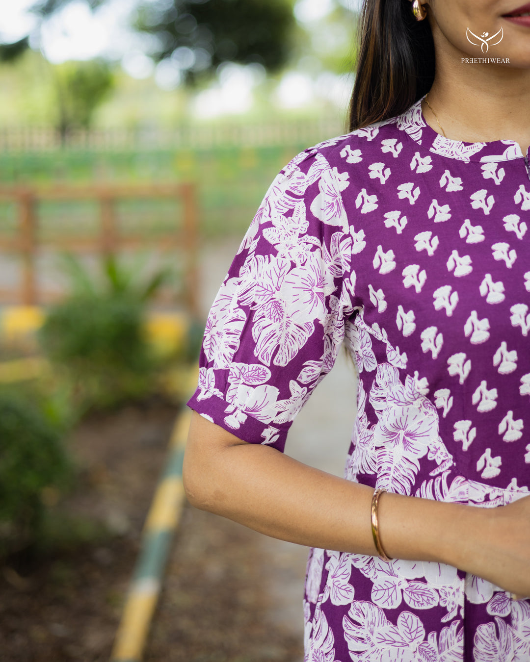 Rishitha Maternity Dress with Center Zip  (PREORDER-JULY16)
