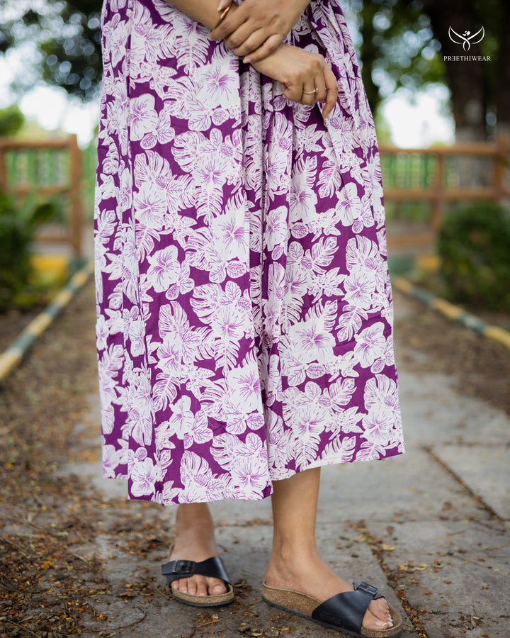 Rishitha Maternity Dress with Center Zip  (PREORDER-JULY16)