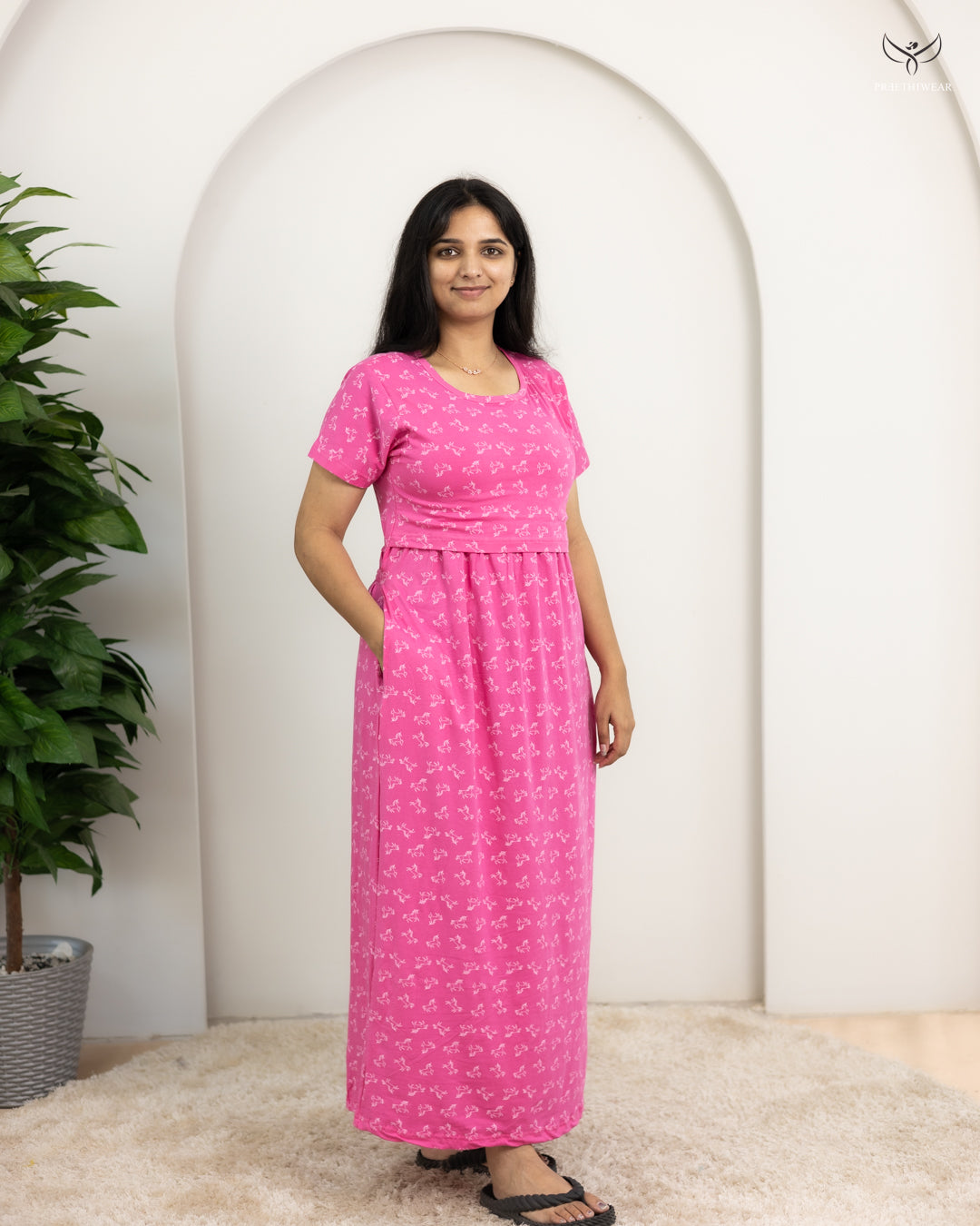 Neelam  SoftCotton Full Length Maternity Loungewear
