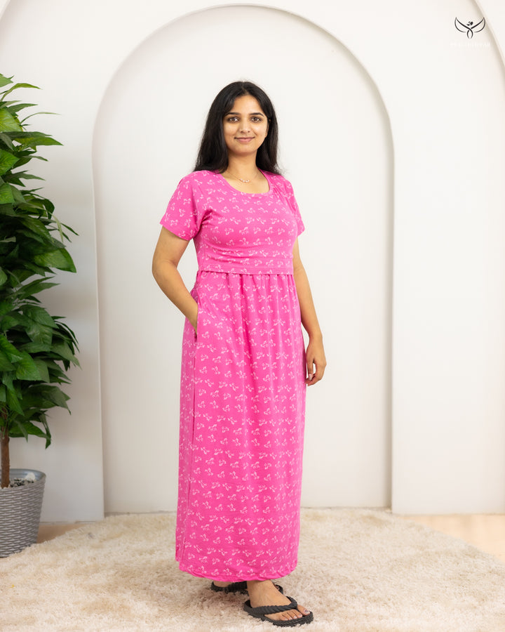 Neelam  SoftCotton Full Length Maternity Loungewear