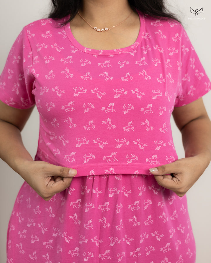Neelam  SoftCotton Full Length Maternity Loungewear