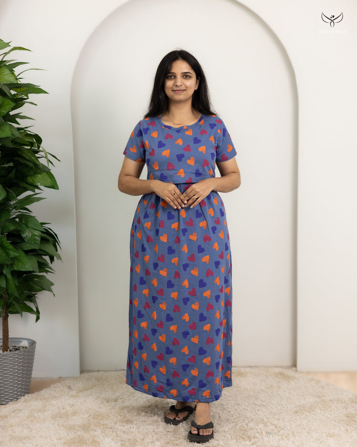 Smita1  SoftCotton Full Length Maternity Loungewear