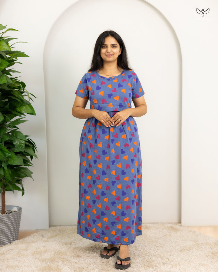 Smita1  SoftCotton Full Length Maternity Loungewear