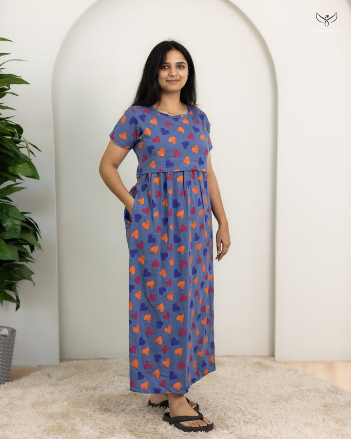 Smita1  SoftCotton Full Length Maternity Loungewear