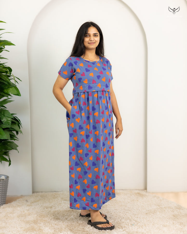 Smita1  SoftCotton Full Length Maternity Loungewear