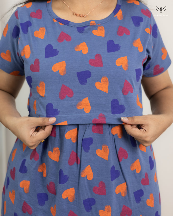 Smita1  SoftCotton Full Length Maternity Loungewear