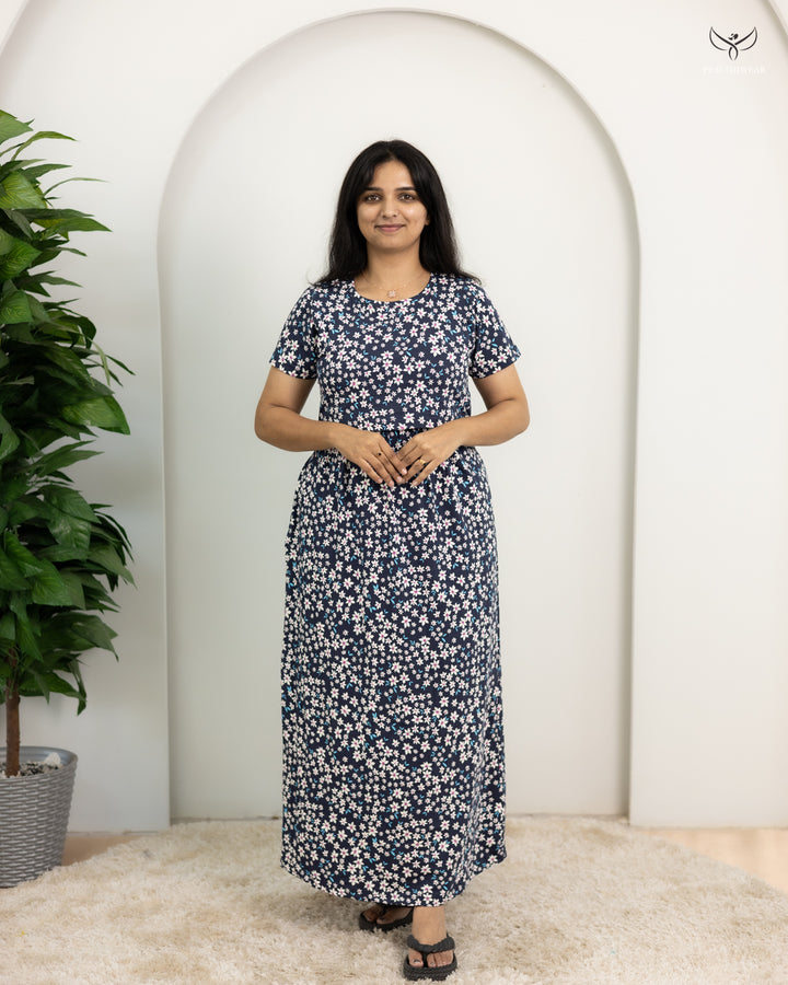 Binita1 SoftCotton Full Length Maternity Loungewear