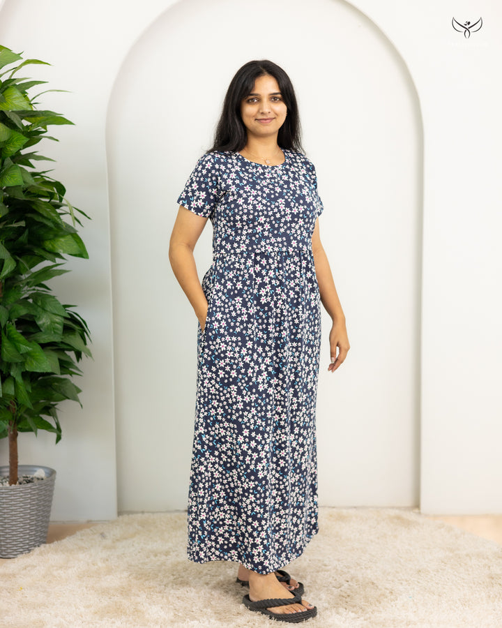 Binita1 SoftCotton Full Length Maternity Loungewear