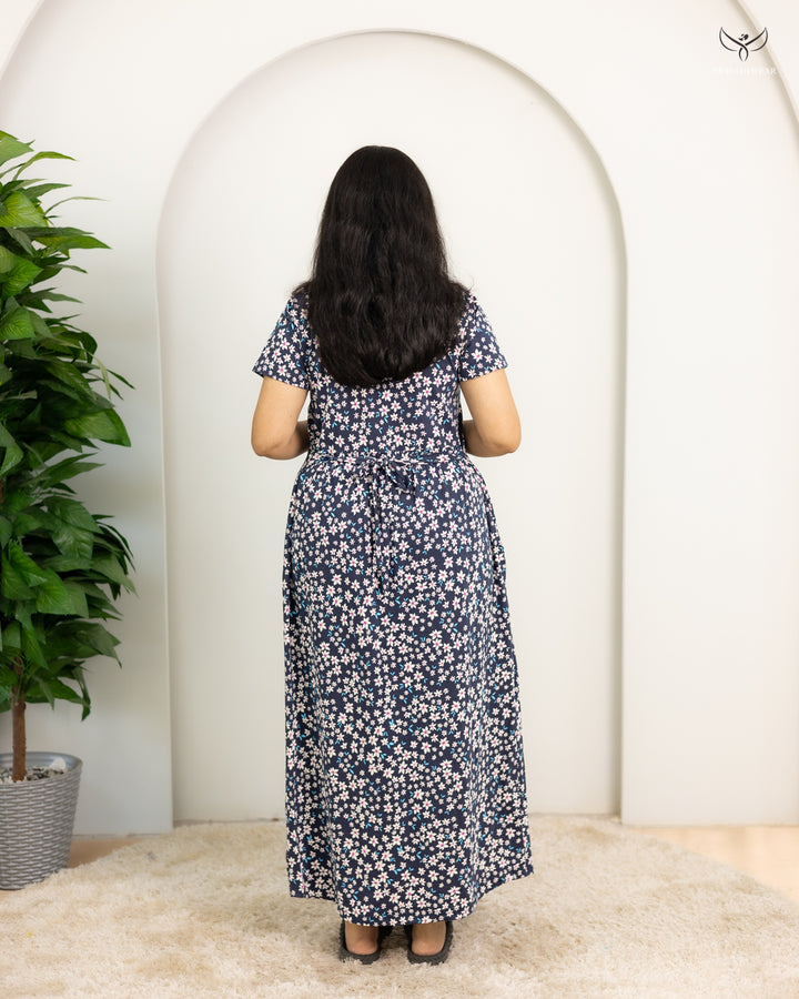 Binita1 SoftCotton Full Length Maternity Loungewear