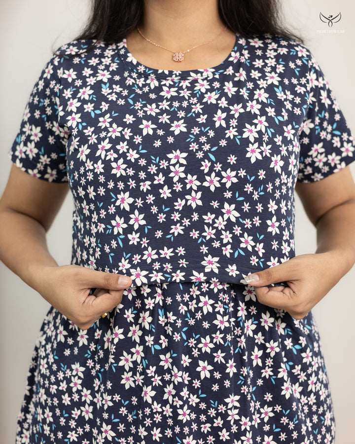 Binita1 SoftCotton Full Length Maternity Loungewear