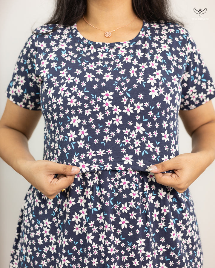 Binita1 SoftCotton Full Length Maternity Loungewear