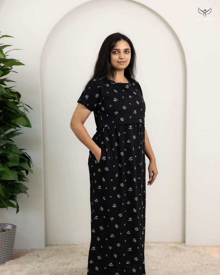 Karthika4  SoftCotton Full Length Maternity Loungewear