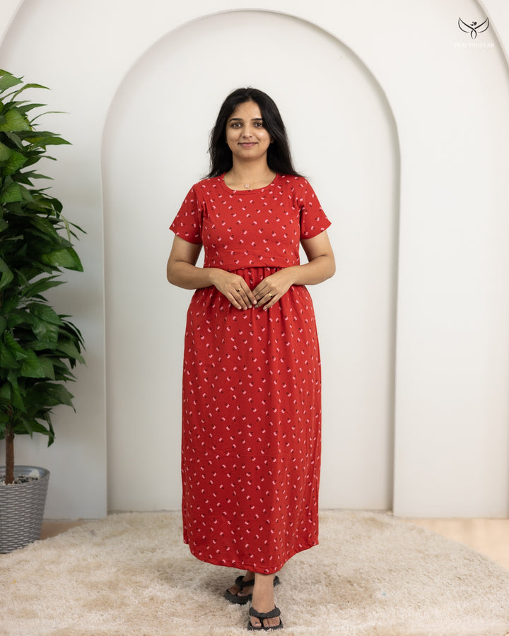 Krithi  SoftCotton Full Length Maternity Loungewear