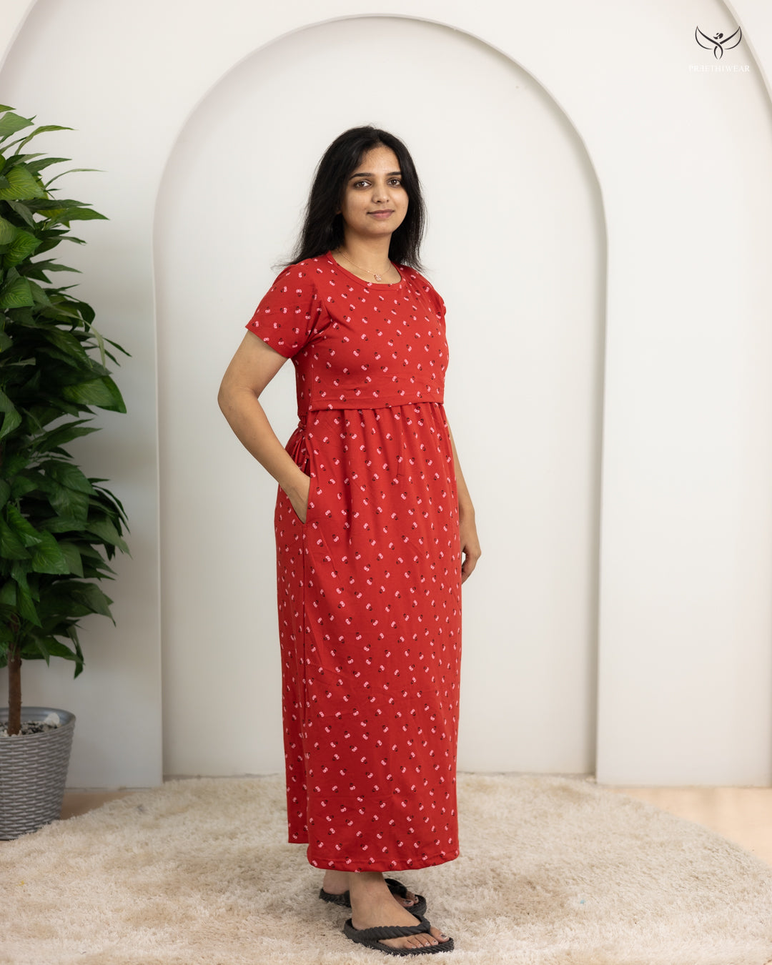Krithi  SoftCotton Full Length Maternity Loungewear