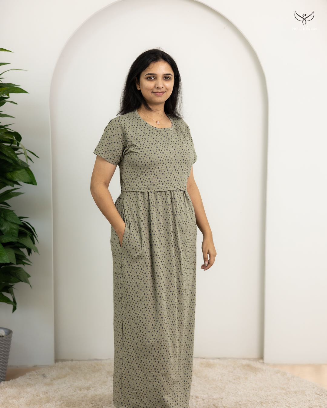 Vani3  SoftCotton Full Length Maternity Loungewear