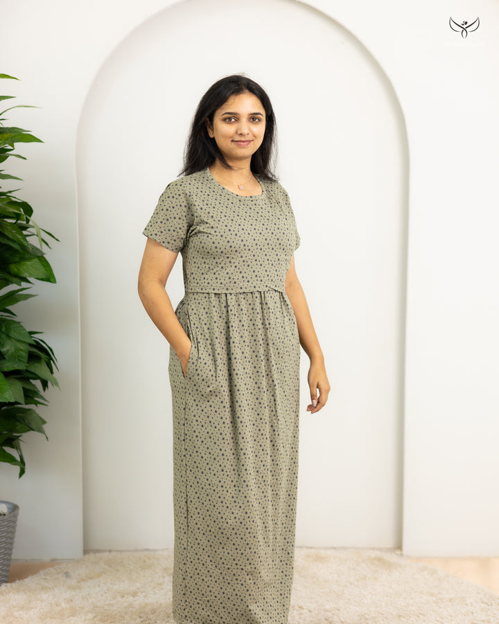Vani3  SoftCotton Full Length Maternity Loungewear