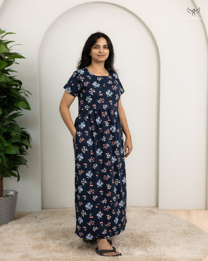Leela3  SoftCotton Full Length Maternity Loungewear