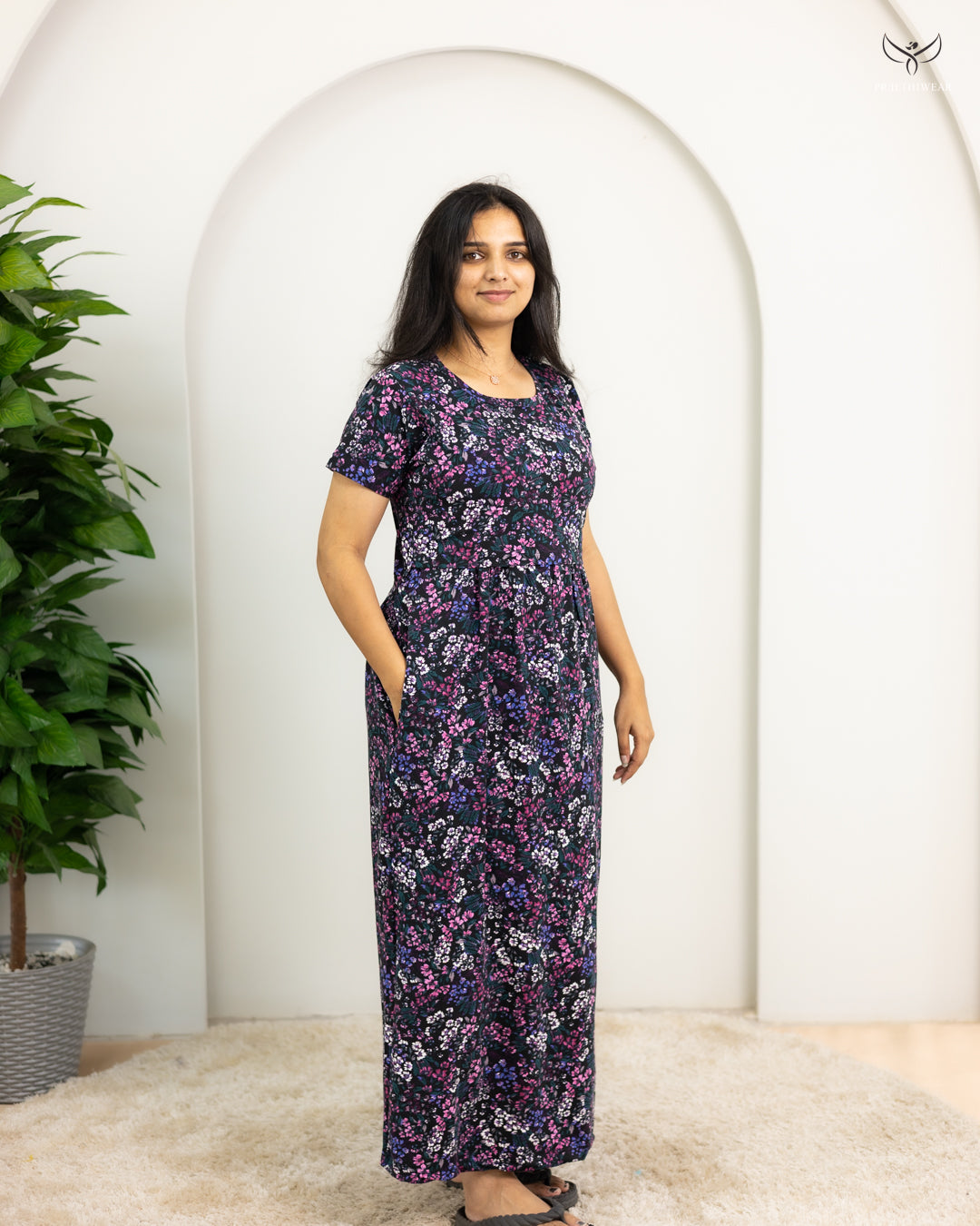 Ganga2  SoftCotton Full Length Maternity Loungewear