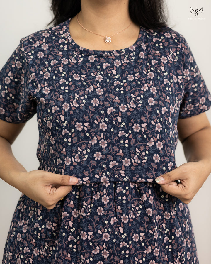Thizhal SoftCotton Full Length Maternity Loungewear