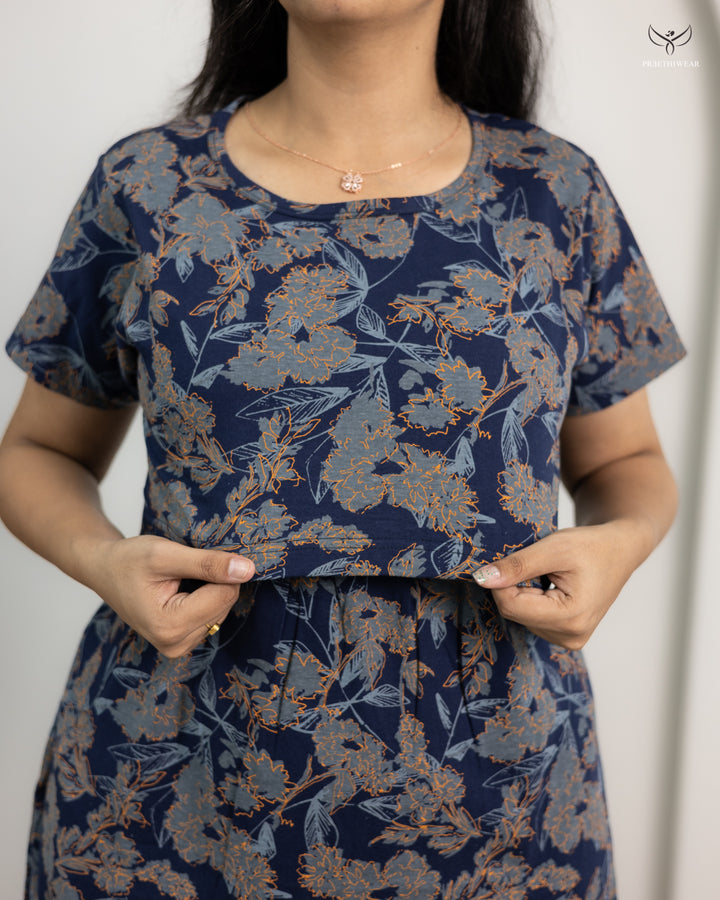 Nithina SoftCotton Full Length Maternity Loungewear