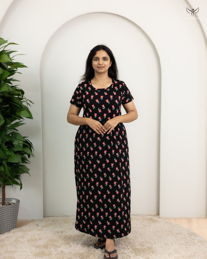 Anjali1 SoftCotton Full Length Maternity Loungewear
