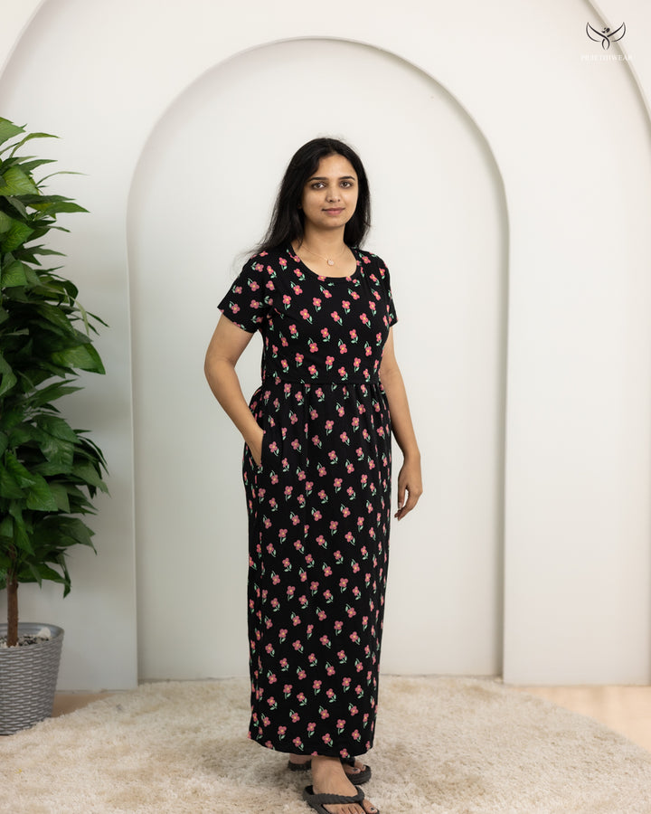Anjali1 SoftCotton Full Length Maternity Loungewear