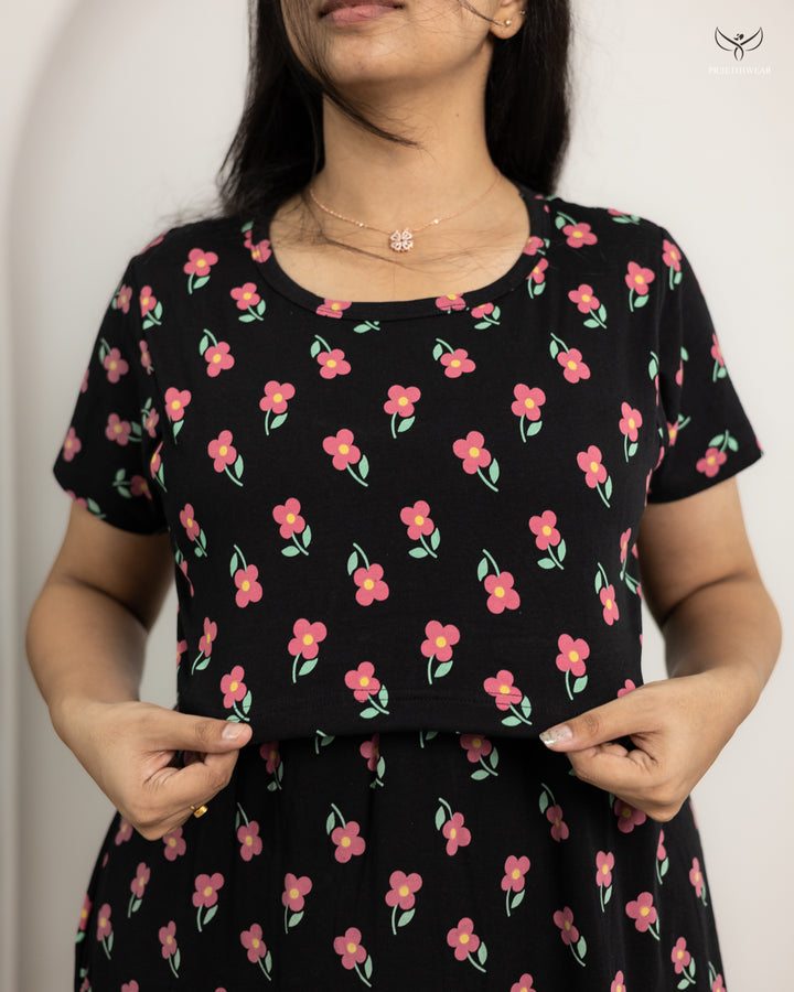 Anjali1 SoftCotton Full Length Maternity Loungewear