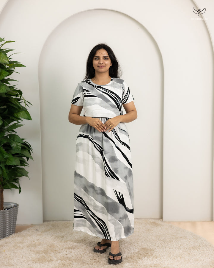 Yuki4  SoftCotton Full Length Maternity Loungewear