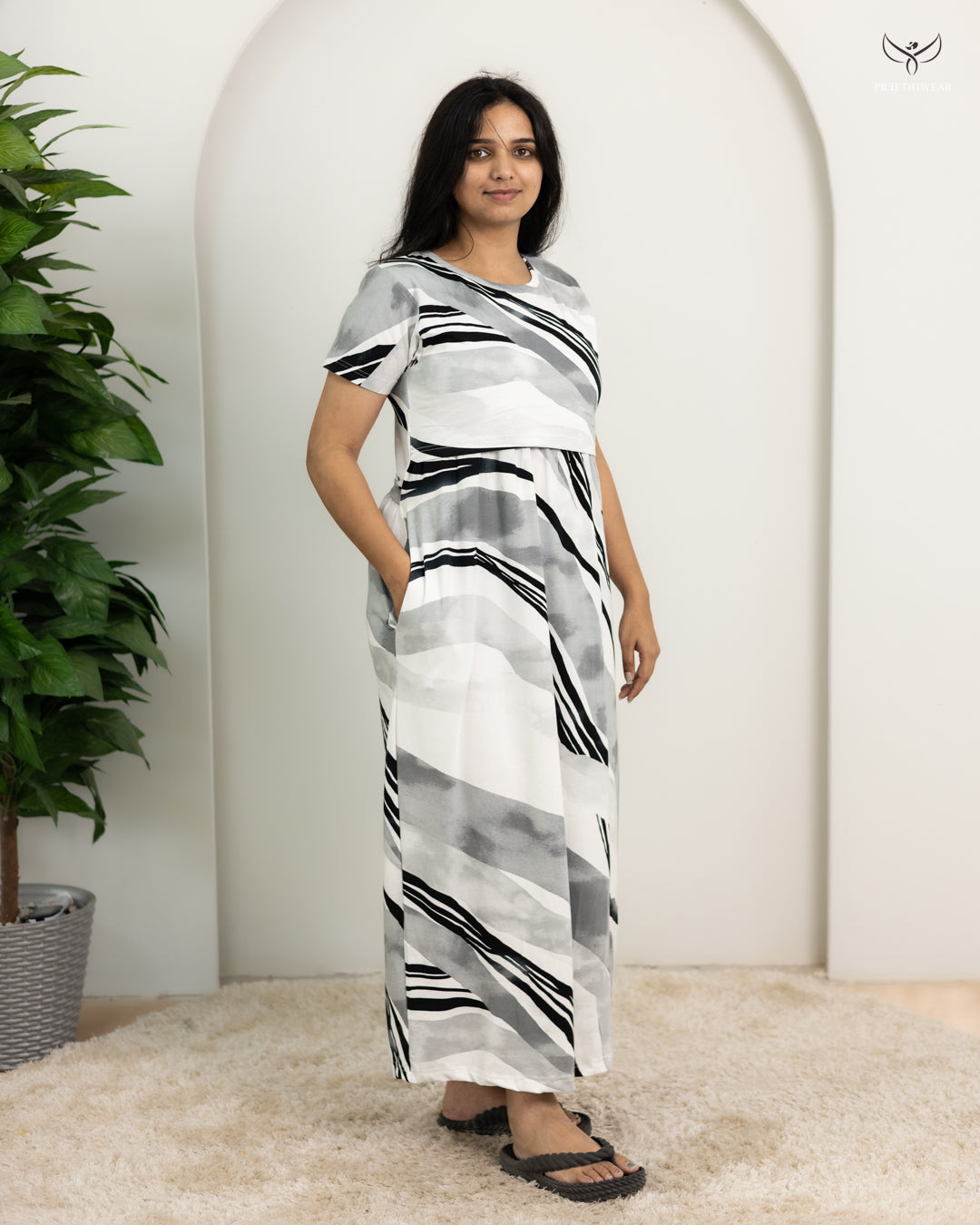 Yuki4  SoftCotton Full Length Maternity Loungewear
