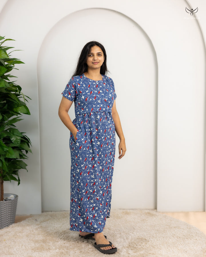Mahitha  SoftCotton Full Length Maternity Loungewear